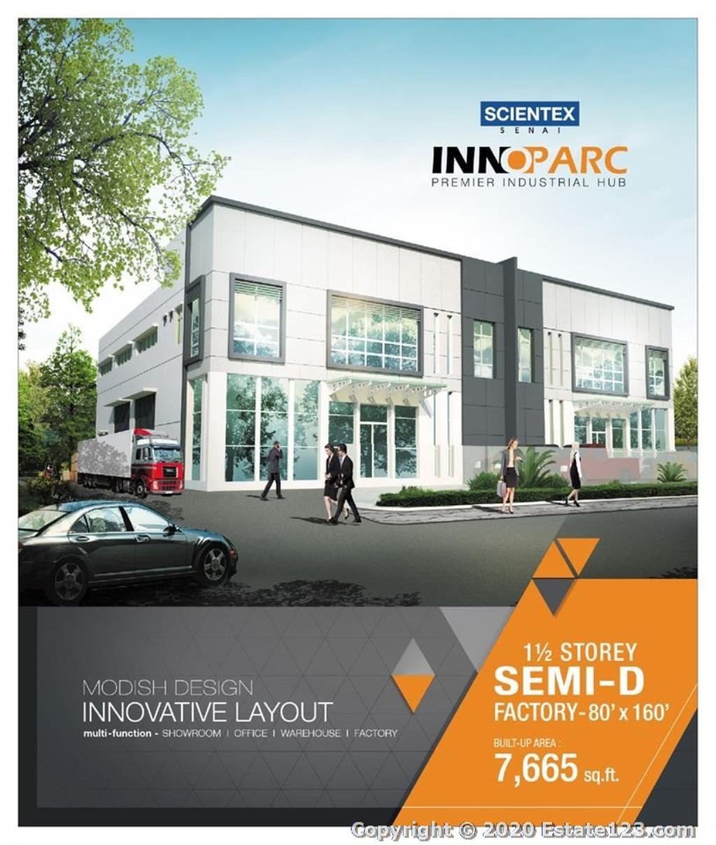 InnoParcSenAI sCIENTEX 1.5 Stry Semi D Factory For Rent